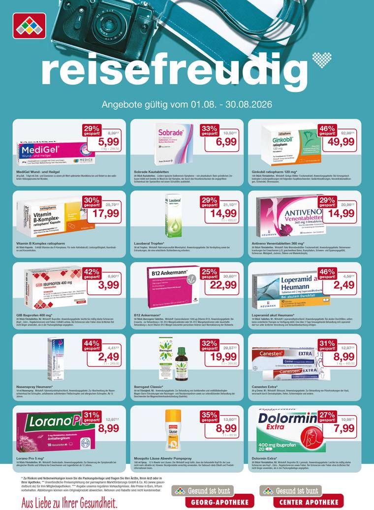 Flyer mit August-Angeboten